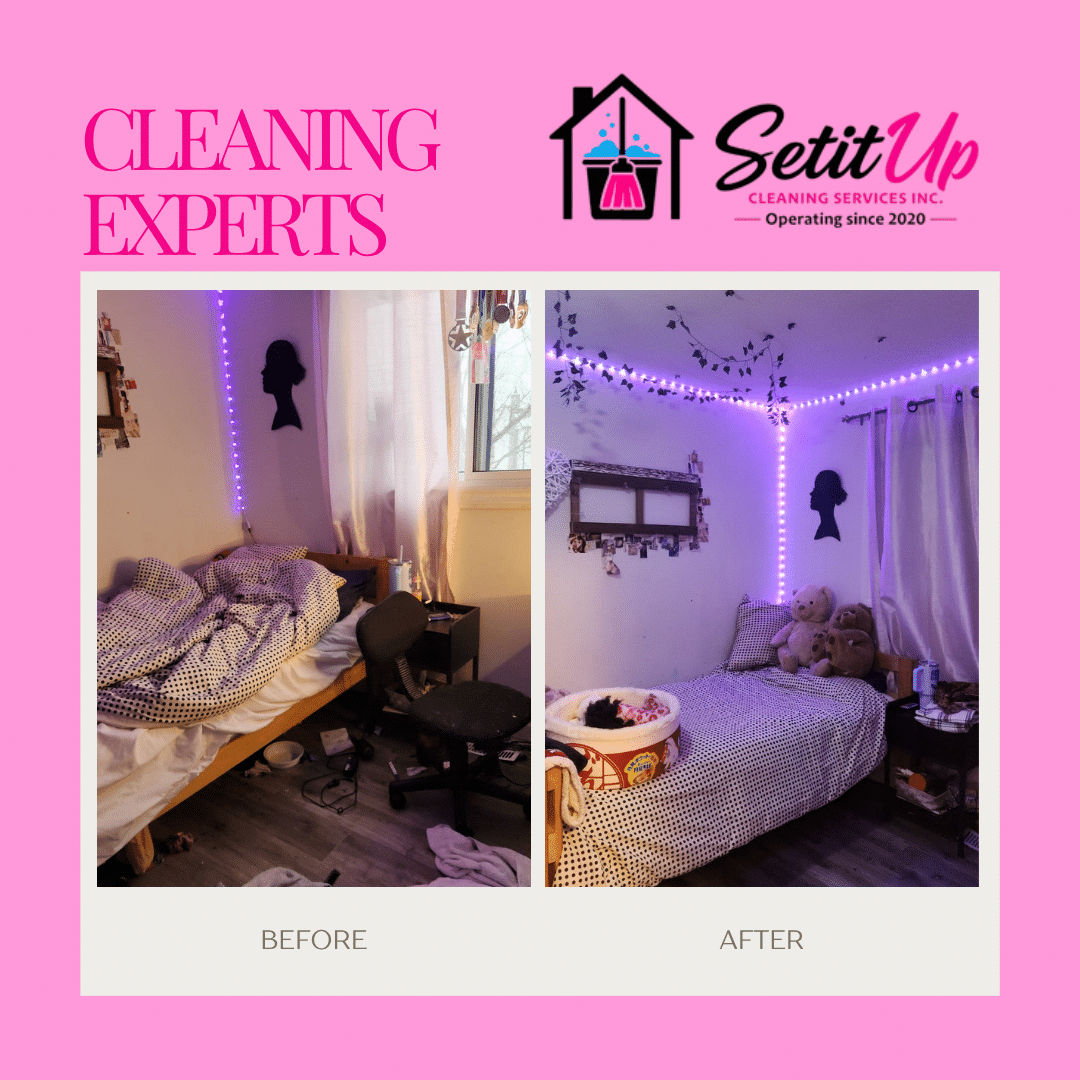 Before and After House Cleaning Transformation in Ajax by Set It Up Cleaning Services