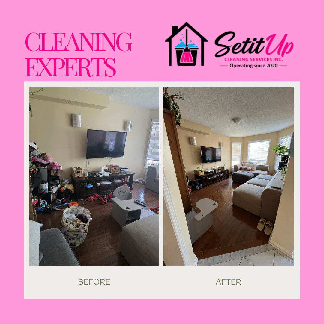 Before and After House Cleaning Transformation in Pickering by Set It Up Cleaning Services